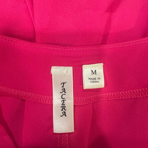 Tacera Sleeveless V Neck Shift Dress Hot Pink Relaxed Fit Womens Size Medium - Picture 9 of 14